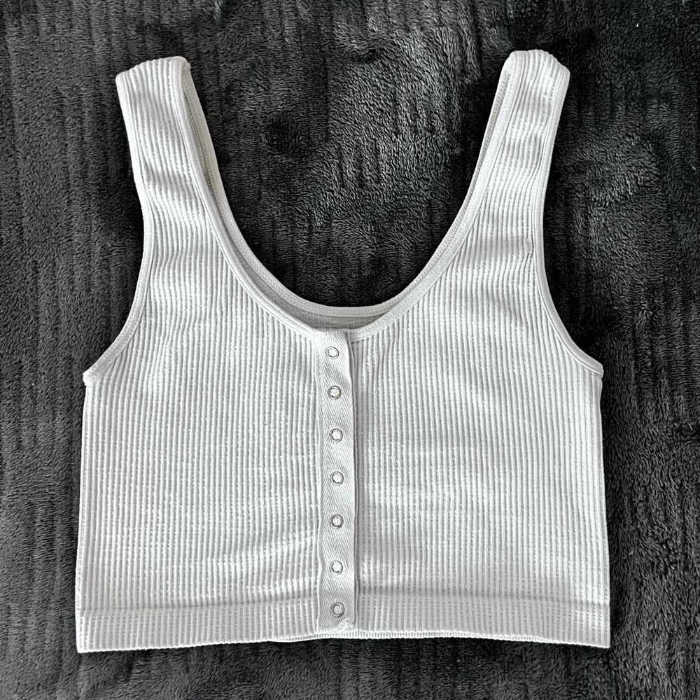 Snap front crop top